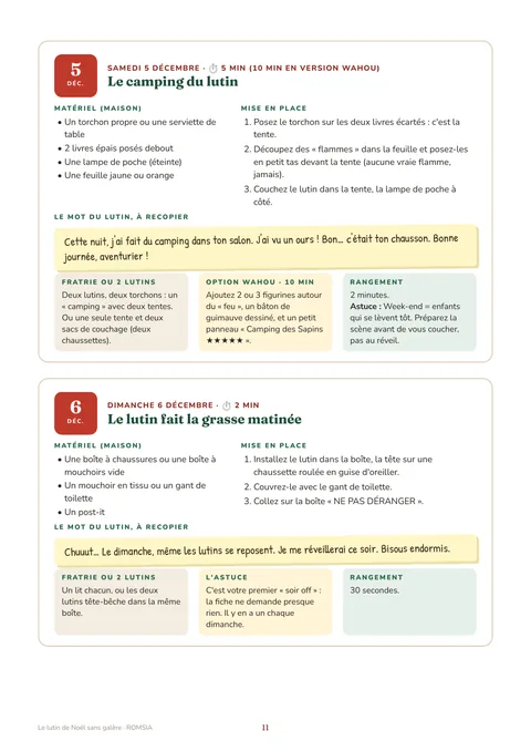 Exemple de fiche du soir